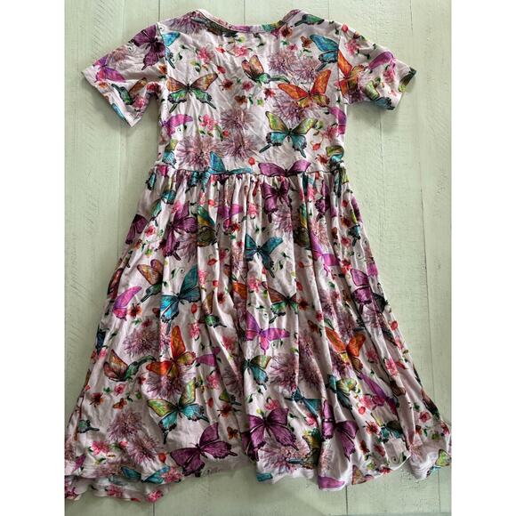 Posh Peanut Watercolor Butterflies with Three Wooden Buttons Older Style Size 6 - Picture 2 of 4